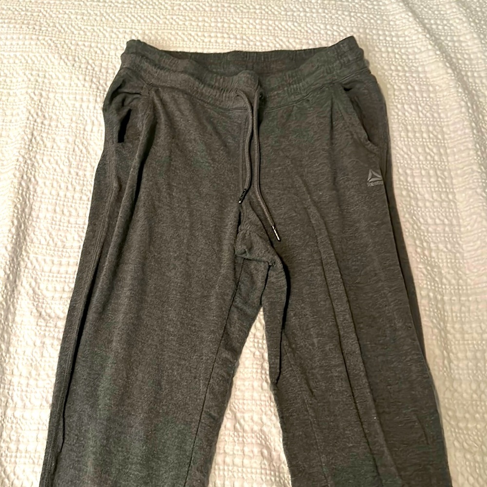 Dark Grey Reebok Drawstring Sweatpants